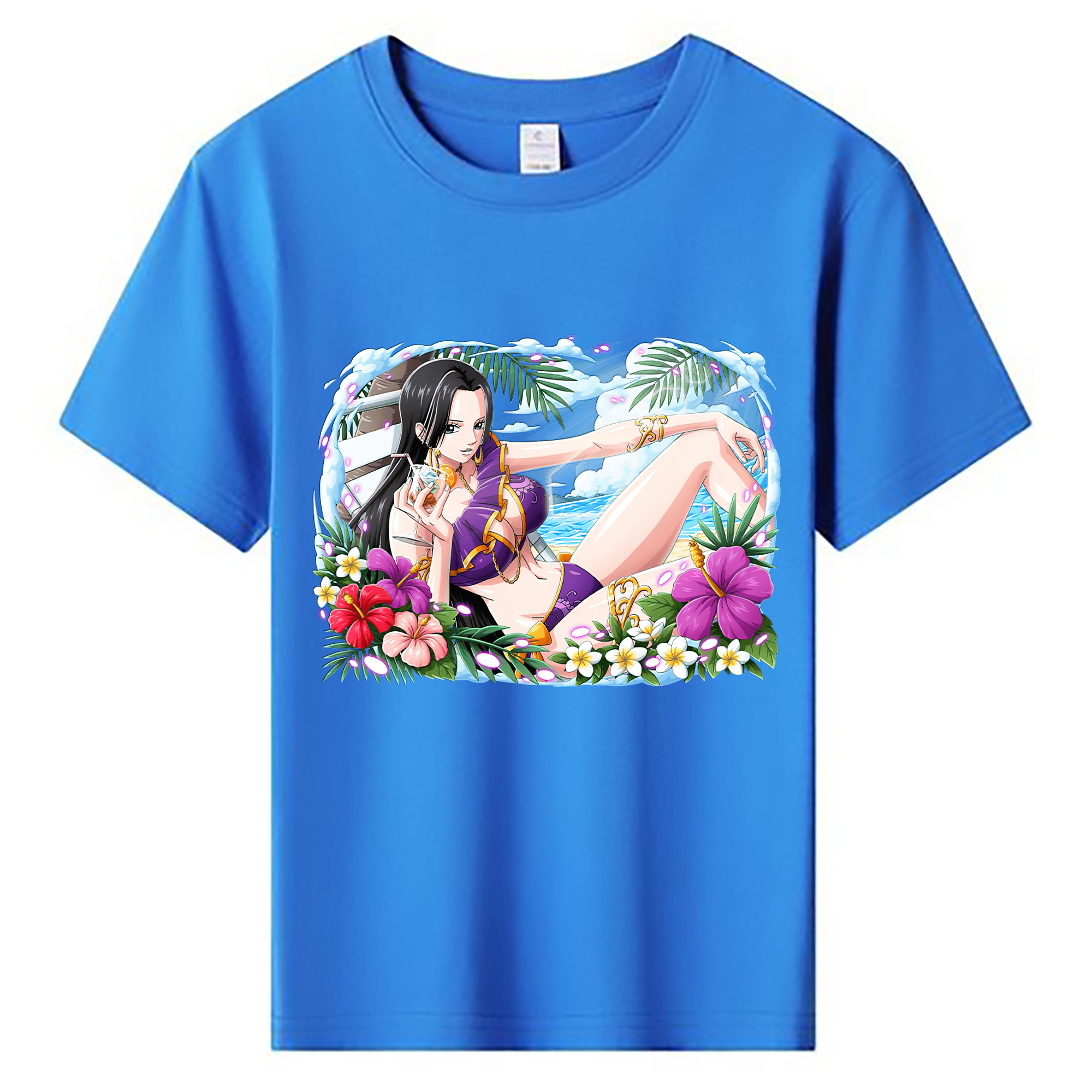 ワンピース ボア・ハンコック ONE PIECE Boa·Hancock 綿100％キッズTシャツ（フロントプリント）